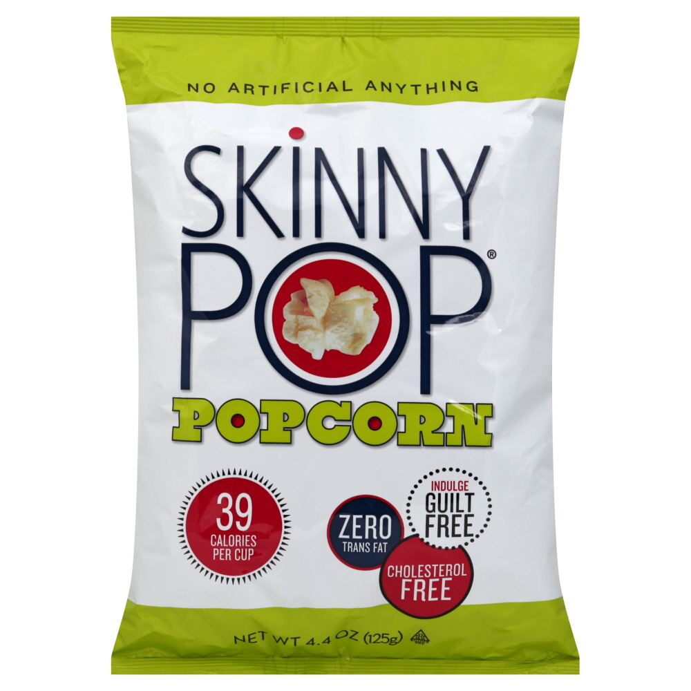 SkinnyPop popcorn packaging