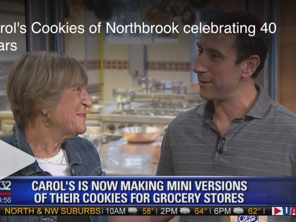 Carol of Carol's Cookies tv segment on Fox 32