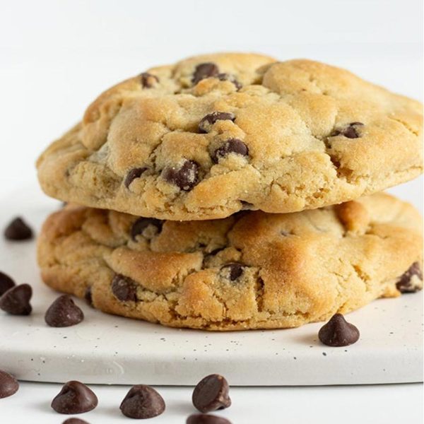 Chocolate Chip Cookies on a plate.