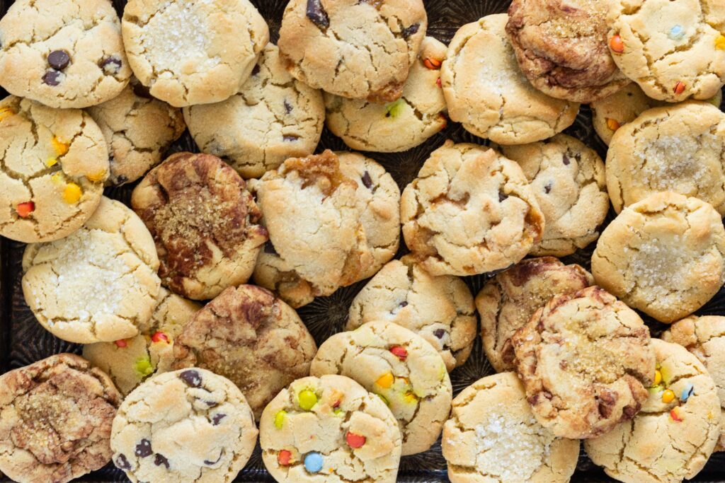 Mini cookies in a variety of flavors